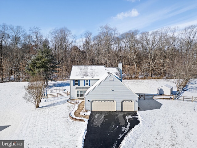 view of front of home with a garage