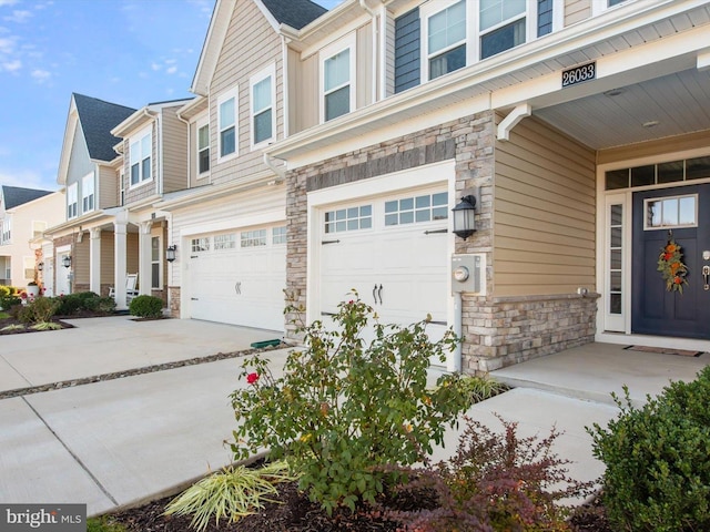 view of front of home featuring a garage