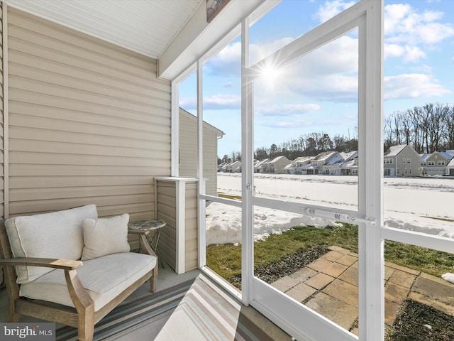 view of sunroom