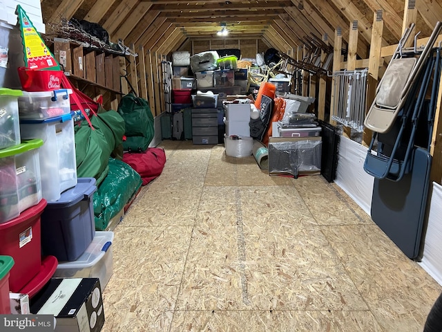 view of attic