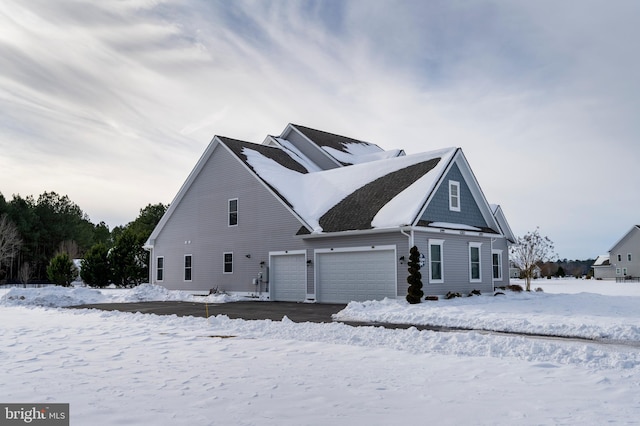 exterior space featuring a garage