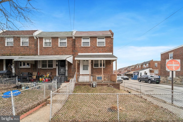 multi unit property with a porch