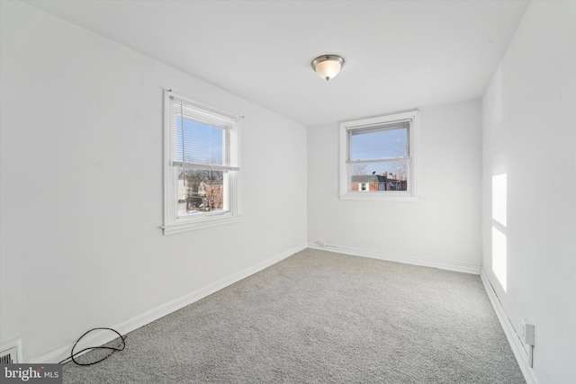 view of carpeted spare room