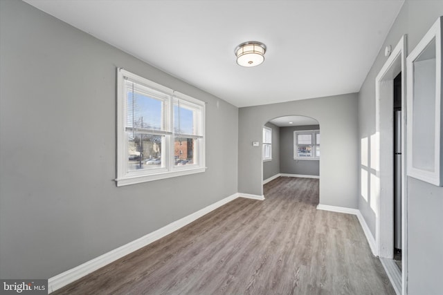 interior space with light wood-type flooring