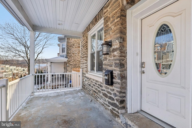 view of doorway to property