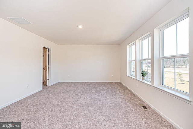 spare room with light colored carpet and a healthy amount of sunlight