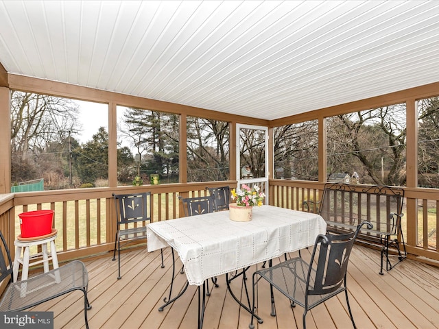 sunroom with plenty of natural light