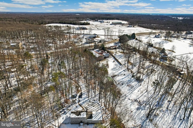 view of snowy aerial view