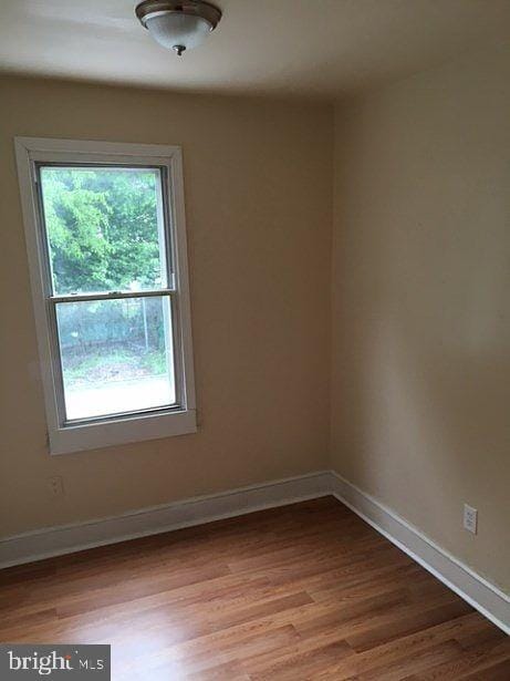 empty room featuring light wood-type flooring