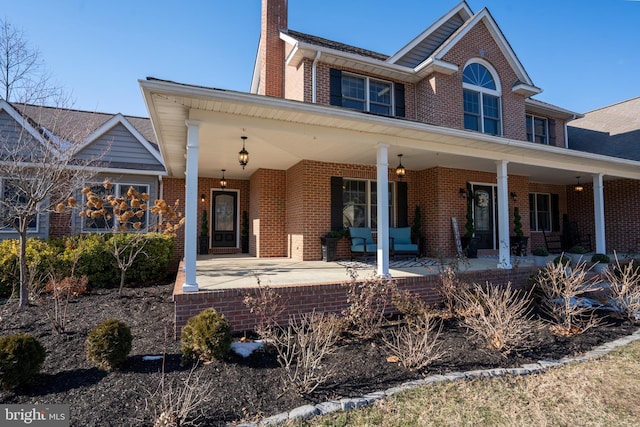 view of front facade with covered porch