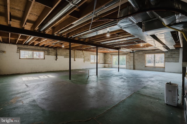 basement featuring a wealth of natural light