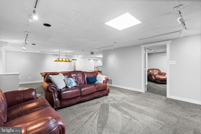 view of carpeted living room