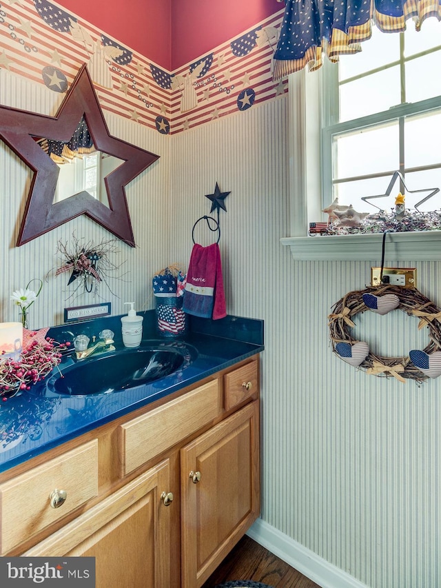 bathroom featuring vanity