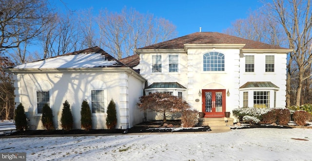 view of front of home with french doors