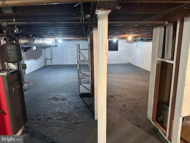 view of basement