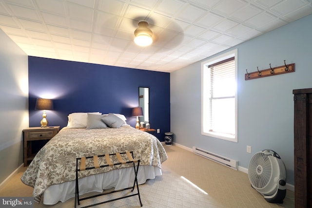 148 Gemstone Dr, Bellefonte, PA 16823 - bedroom with baseboards, carpet floors, and a baseboard radiator