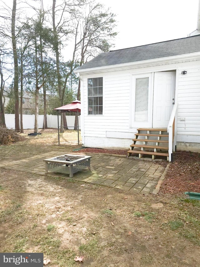 view of yard with a gazebo and a patio area