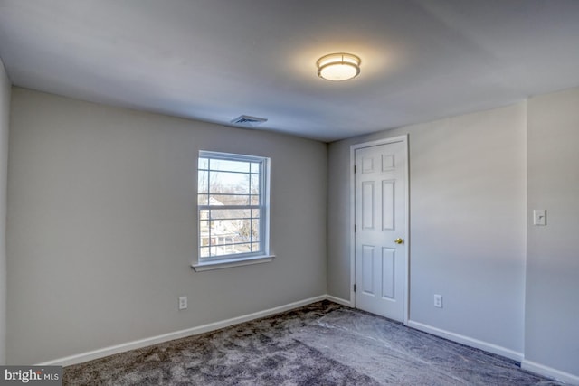 view of carpeted empty room