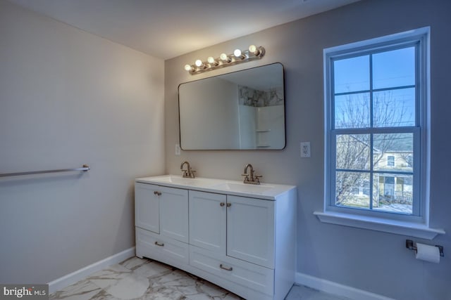 bathroom with vanity