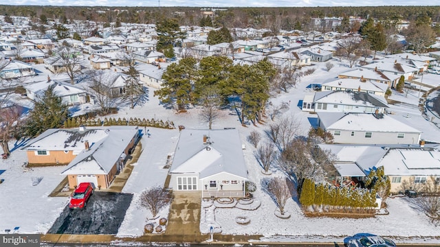 view of snowy aerial view