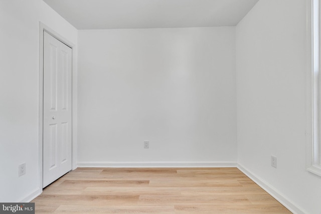 empty room featuring light hardwood / wood-style floors