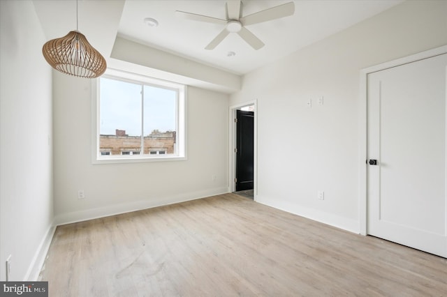 unfurnished bedroom with light hardwood / wood-style floors