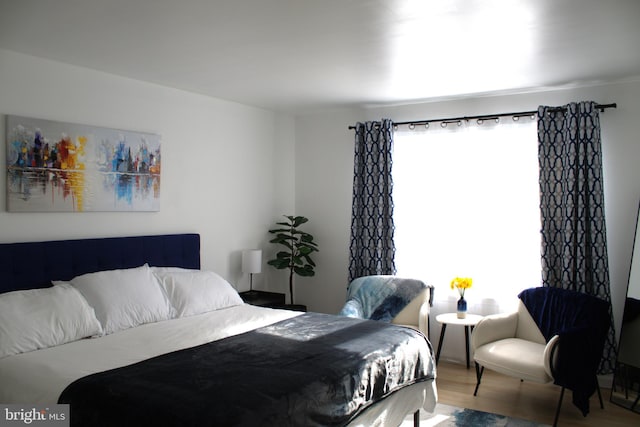 bedroom featuring hardwood / wood-style flooring