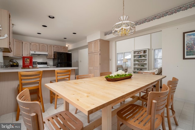 view of dining room