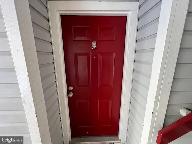 view of doorway to property