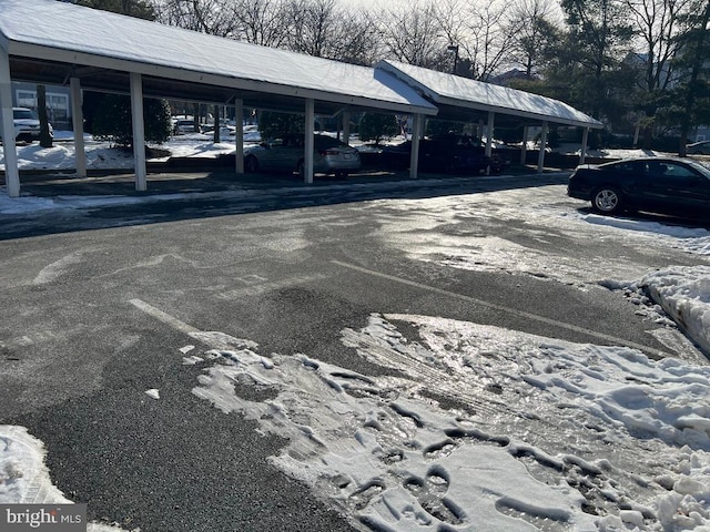 view of car parking with a carport