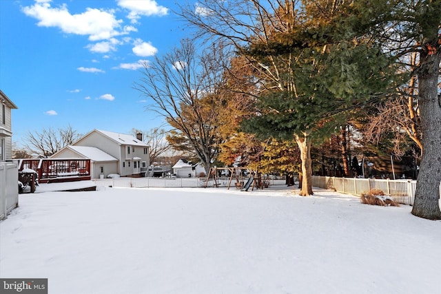 view of snowy yard