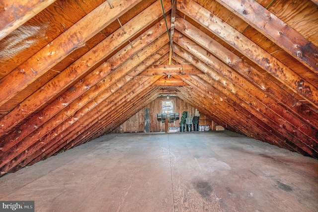 view of attic