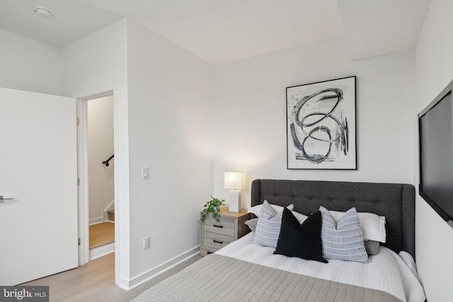 bedroom featuring light hardwood / wood-style floors