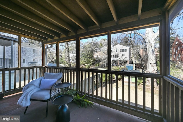 sunroom with a healthy amount of sunlight