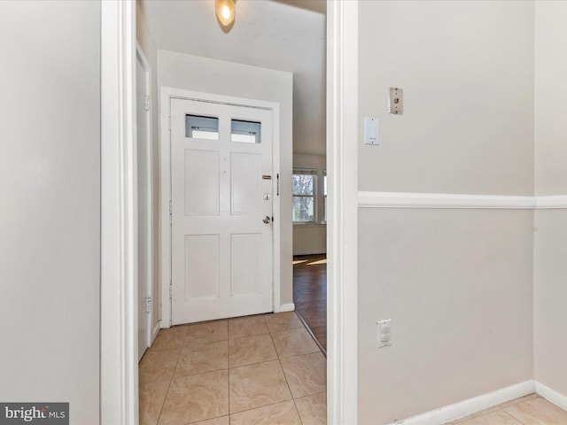 view of tiled foyer