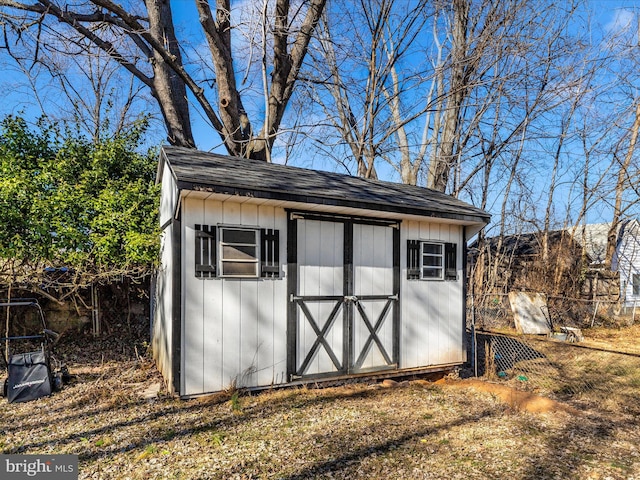 view of outbuilding