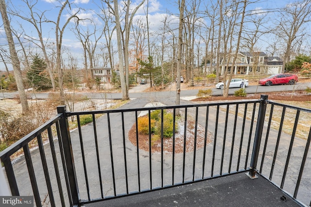 balcony with a residential view