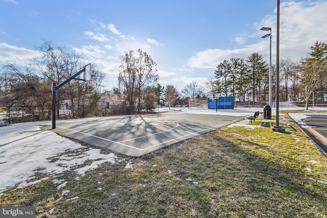 view of sport court