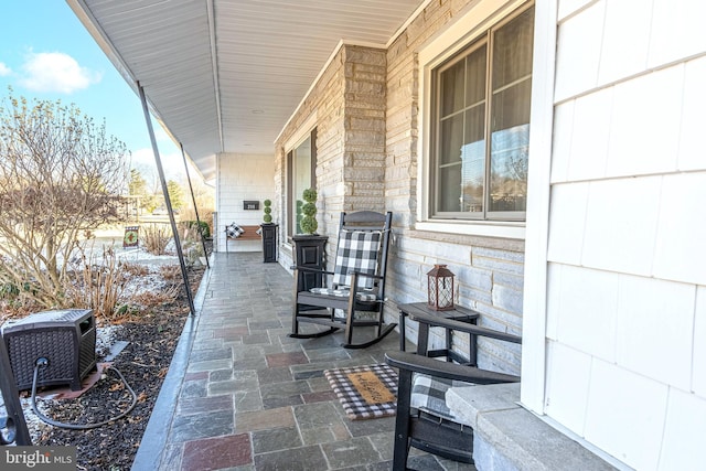 view of patio / terrace featuring covered porch