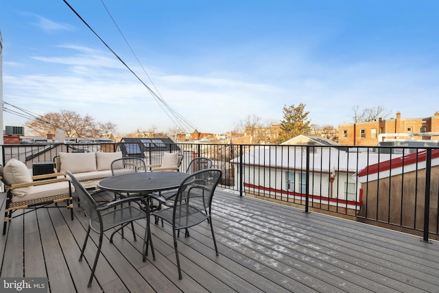 deck featuring an outdoor hangout area