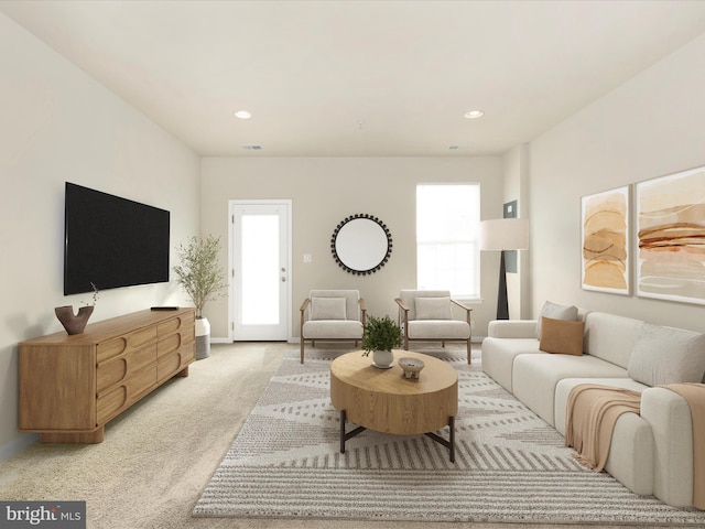 view of carpeted living room