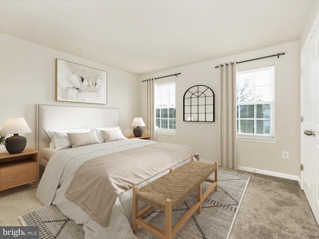 view of carpeted bedroom