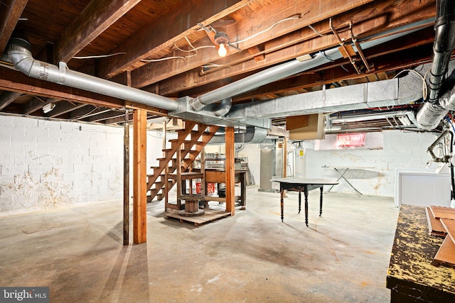 view of basement