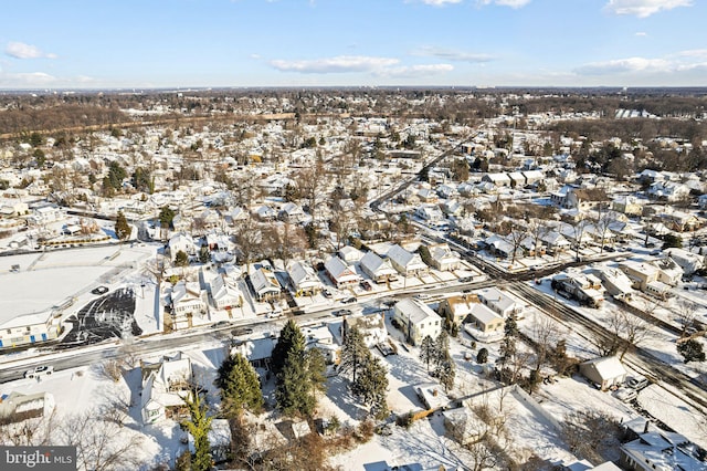 view of snowy aerial view