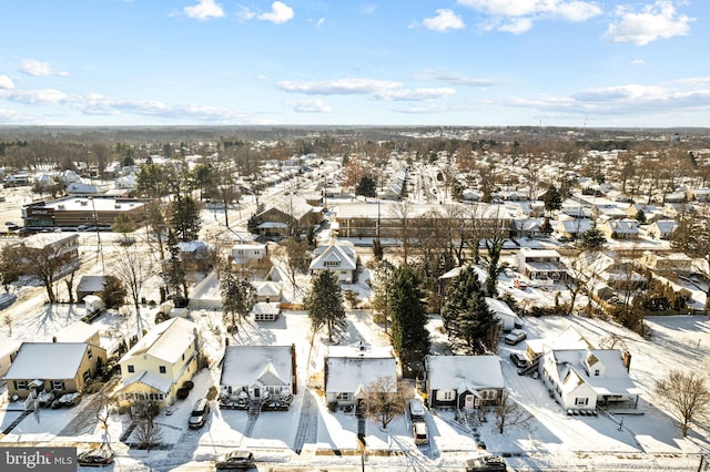 view of snowy aerial view