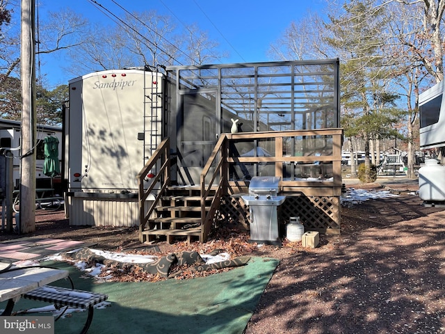 view of outbuilding