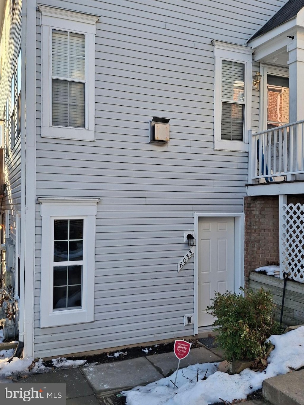 8033 Lantern Ct, Manassas, VA 20109 - view of snow covered property entrance