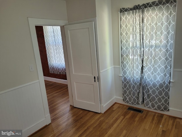 interior space with wood-type flooring