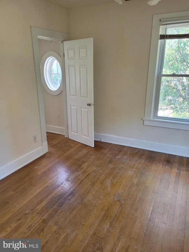 entryway with hardwood / wood-style flooring