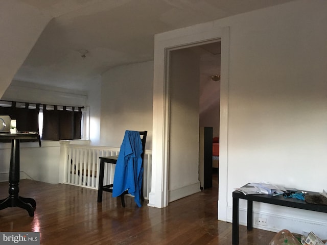 hallway featuring hardwood / wood-style floors